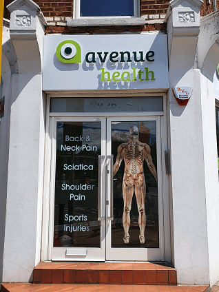 Avenue health osteopathy Surbiton Practice Front door